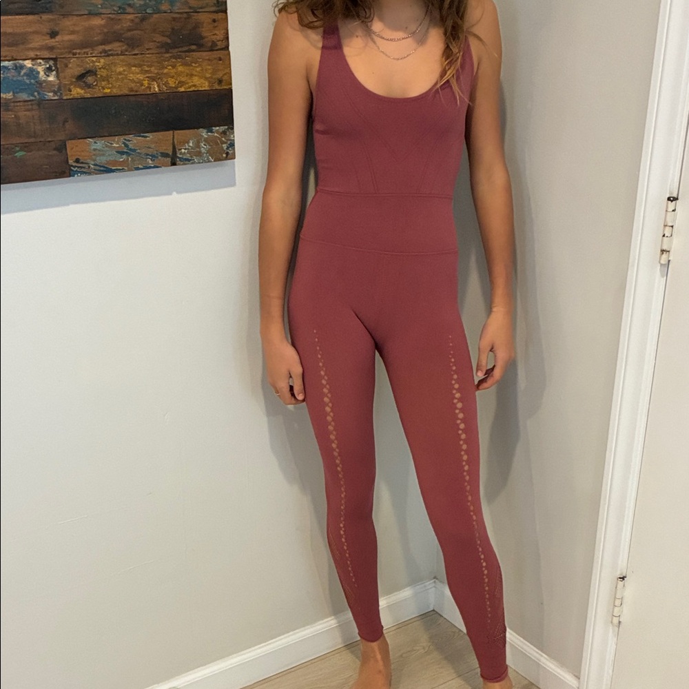 Free People Elegant Dusty Rose Jumpsuit